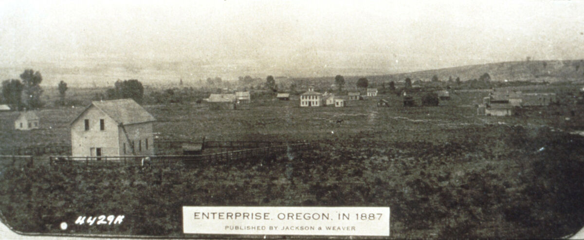 Enterprise, Oregon, in 1887. Published by Jackson & Weaver.