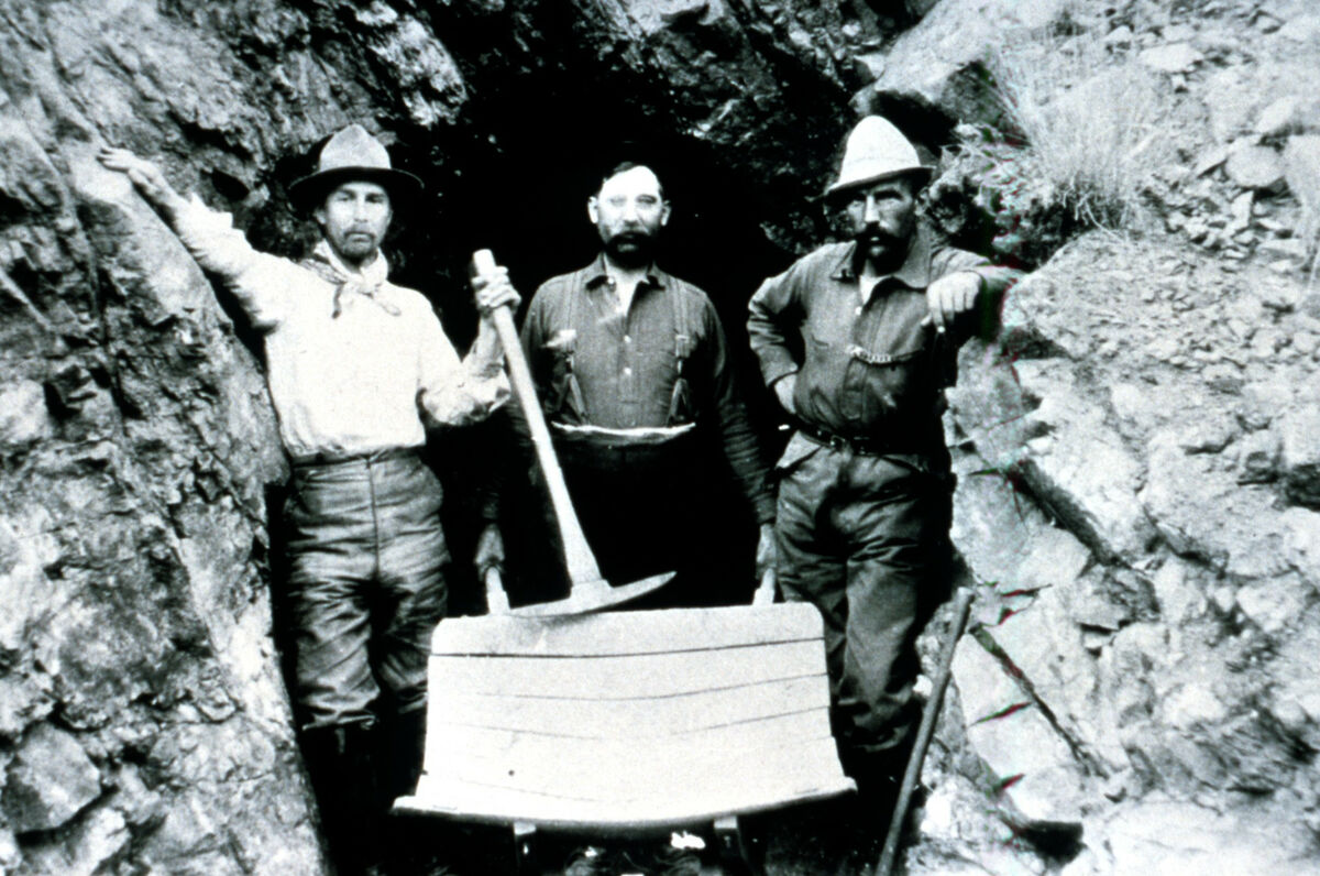 The LeGore brothers at their mine, courtesy of W. “Bill” George.