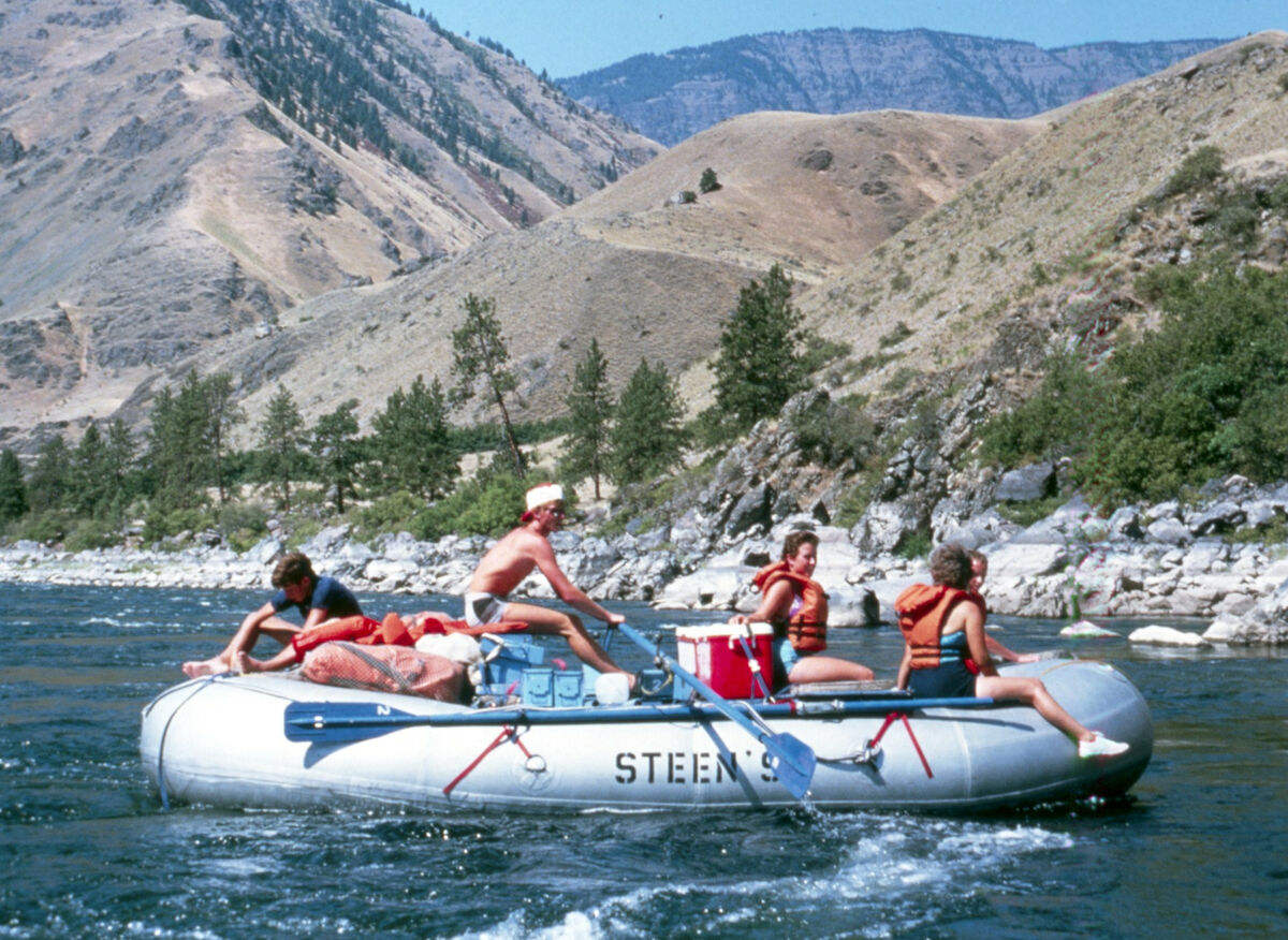 Rafters floating the Snake River. Courtesy of Jim Steen.